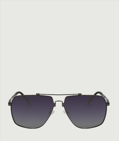 Classic Black aviator sunglasses, with metal frame and polarised lenses.