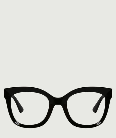 Black oversized cat eye anti blue light glasses