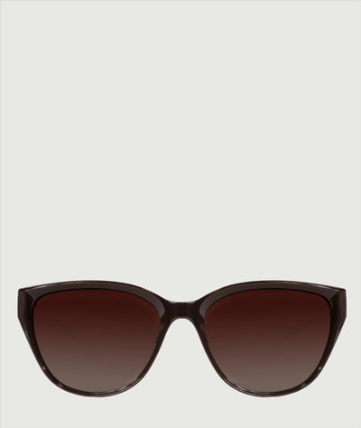 Brown oversized cat eye sunglasses