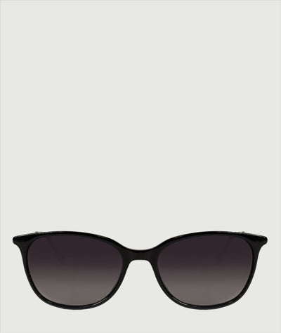 Small fit black classic cat eye sunglasses