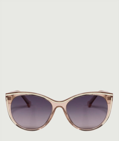 Nude, retro style cat eye sunglasses