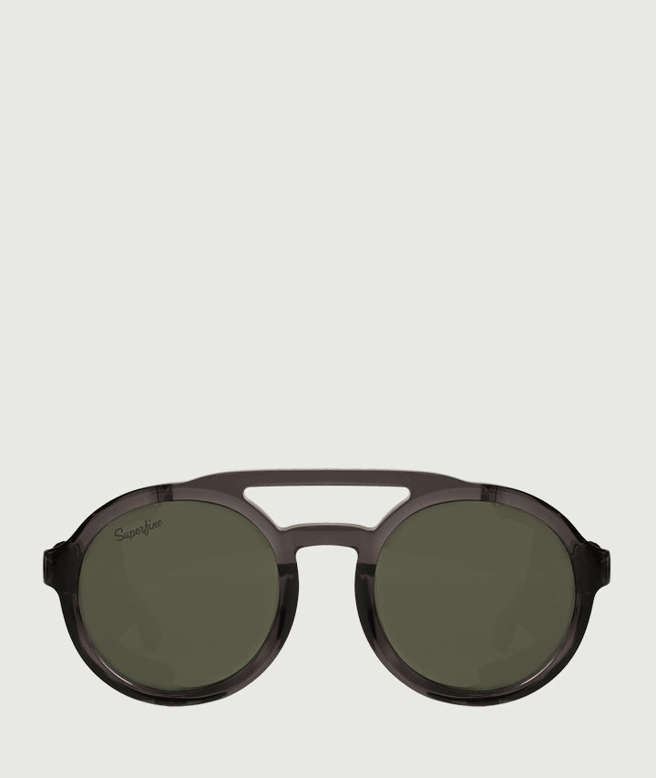 Green Round Festival Style Glasses 