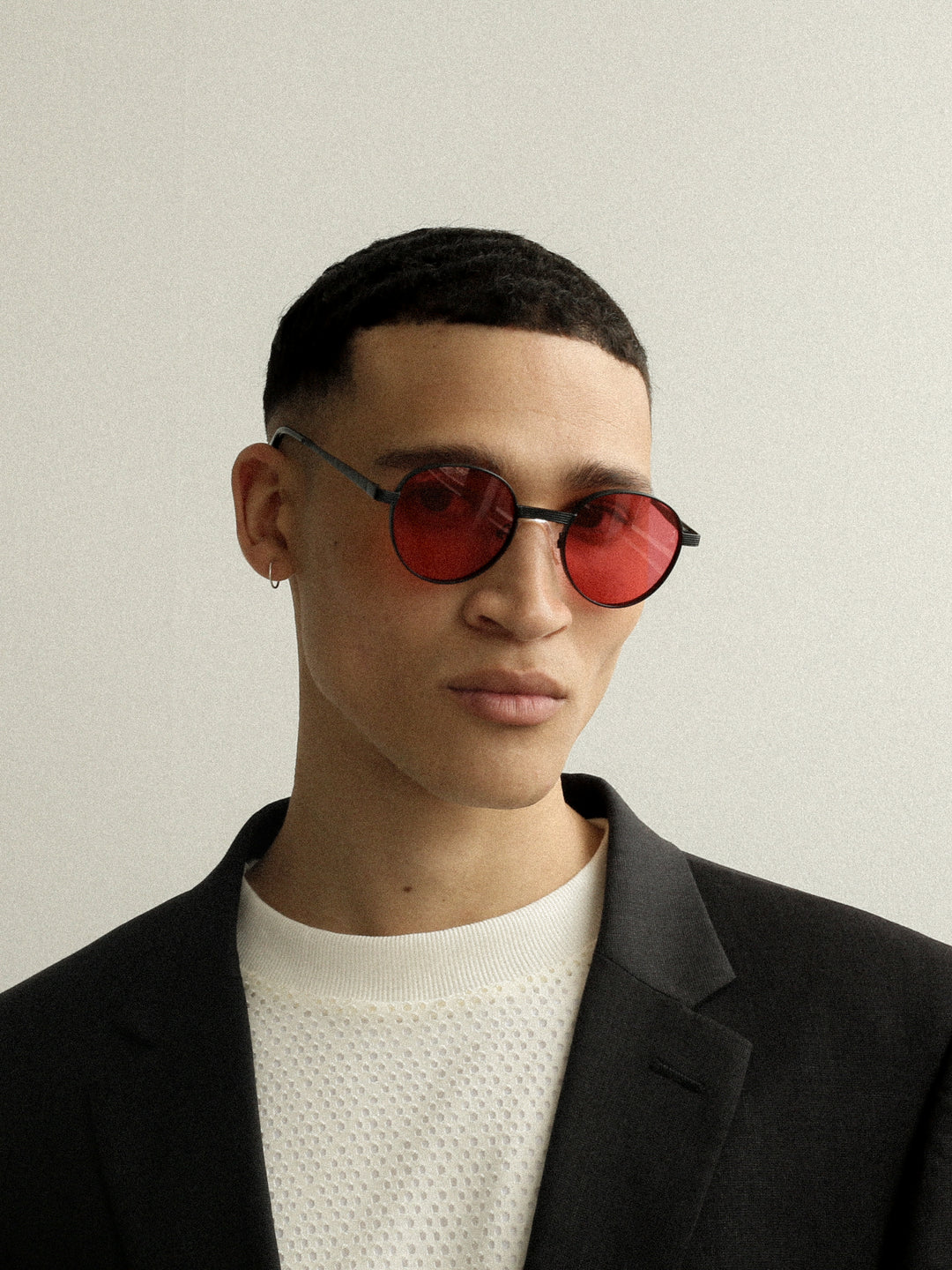 HOT Small Red Glasses Men Round Colour Lens Sunglasses