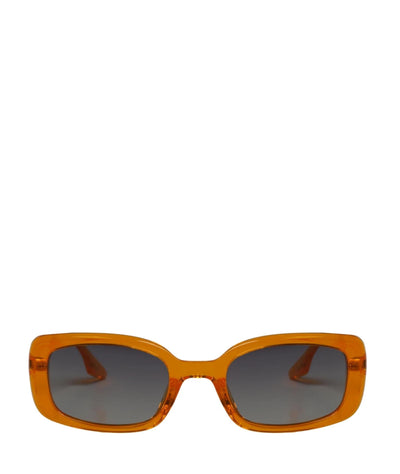 trendy orange rectangle sunglasses